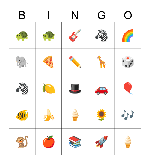 PICTURE BINGO Card