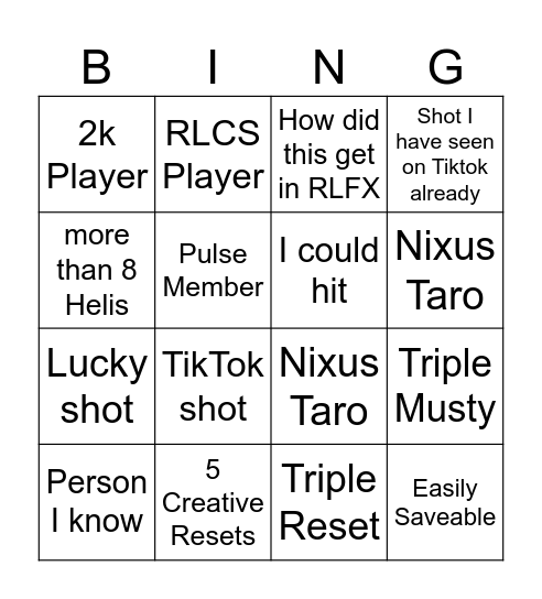 RLFX Best of 2024 Bingo Card
