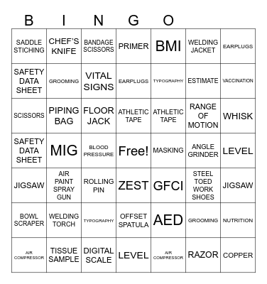 Steel Center Celebrates CTE Month Bingo Card