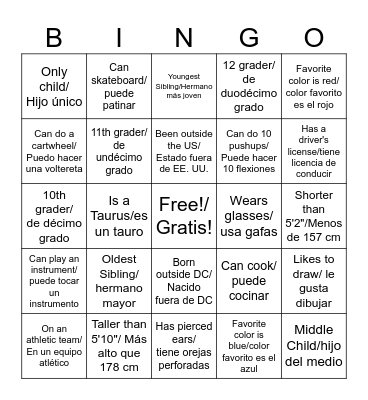 SEL Bingo Card