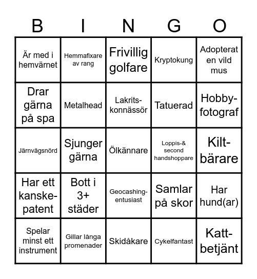 Knightec group Bingo Card