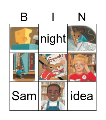Library Mouse Bingo Card