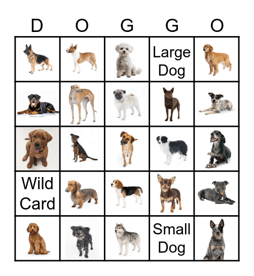 Doggo Bingo Card