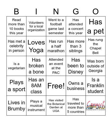 ELCA CR Get to Know You BINGO Card