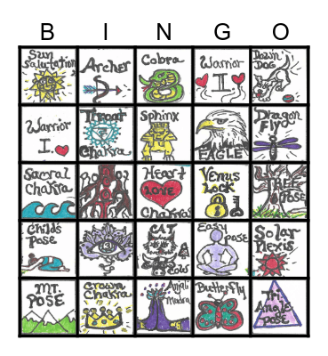 YOGA BINGO Card