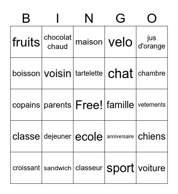 Bingo Card