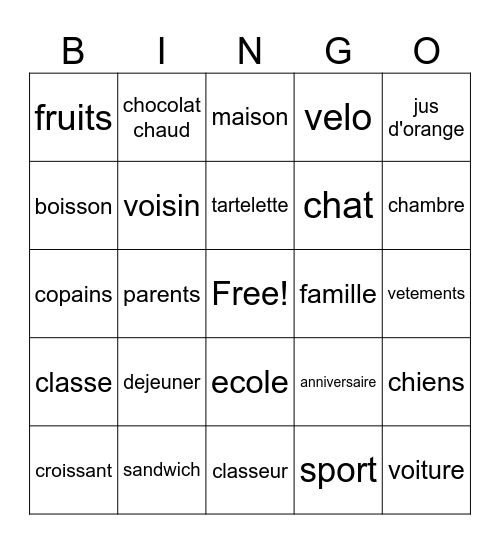 Bingo Card