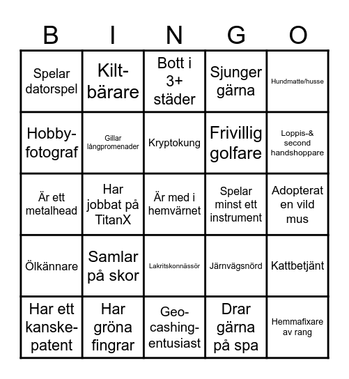 Knightec group Bingo Card