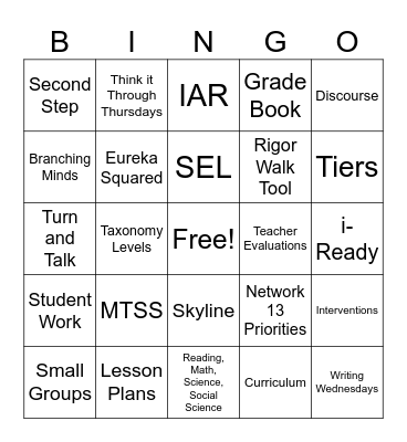 Owens' TTM Bingo Card