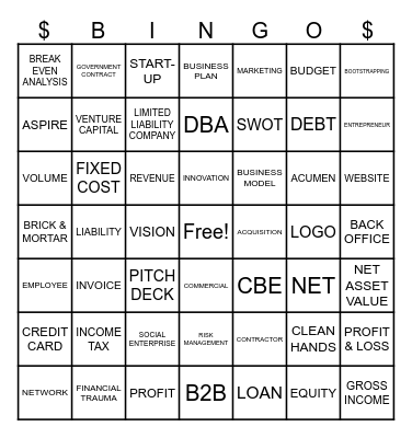 BUSINESS BINGO Card
