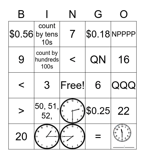 Unit 1 Review Bingo Card
