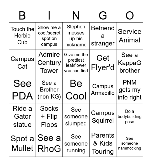 Bingo by Stephen Chang Bingo Card