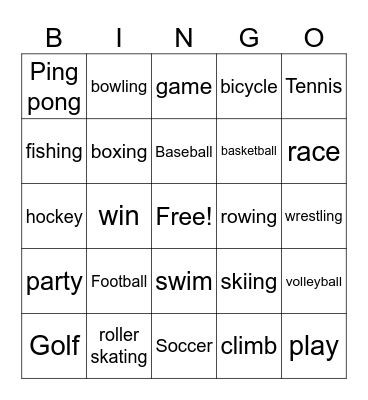 ASL Chapter 5 Bingo Card