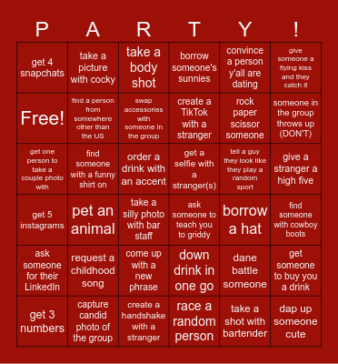 GIRLS WEEKEND Bingo Card