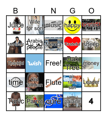 The Happy Man's Tunic Trivia Bingo Card