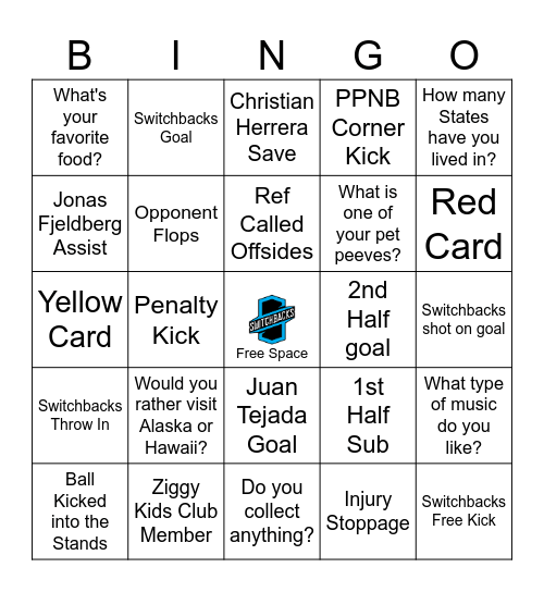 SWBKS STM Party '25 Bingo Card