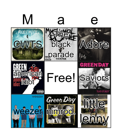 Mae's 14th! Bingo Card