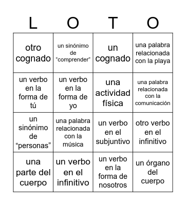 Love Bingo Card