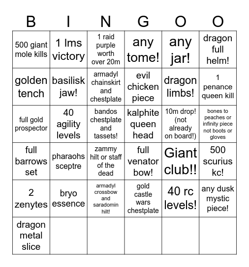 epic naps bingo board!! Bingo Card