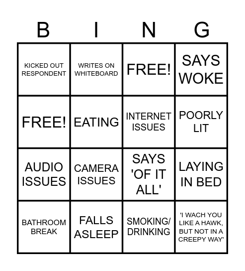 FG BINGO! Bingo Card