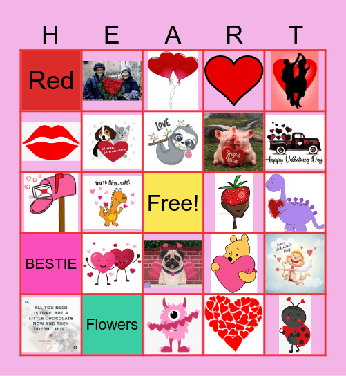 Valentine's Day 14-Feb Bingo Card