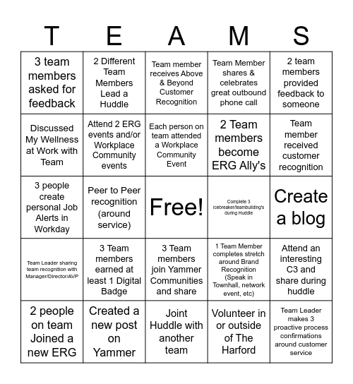 Employee Engagement Council BINGO Card