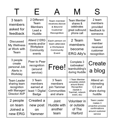 Employee Engagement Council BINGO Card