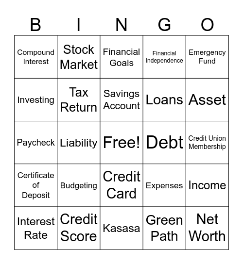 Central Credit Union Bingo Card