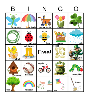 SPRING FLING Bingo Card
