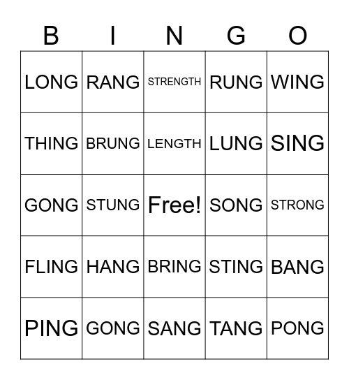 BINGO Card