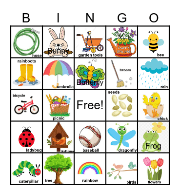 SPRING FLING Bingo Card