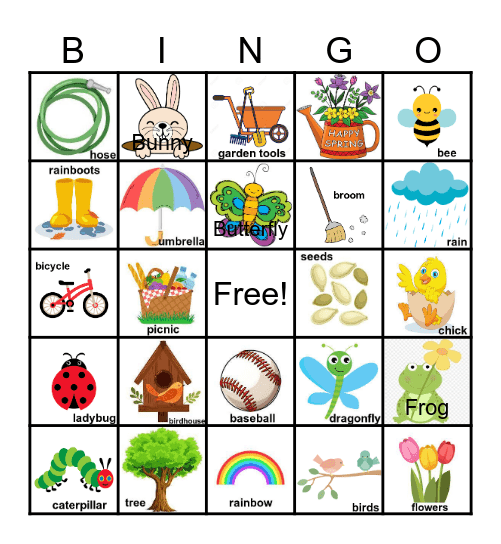 SPRING FLING Bingo Card