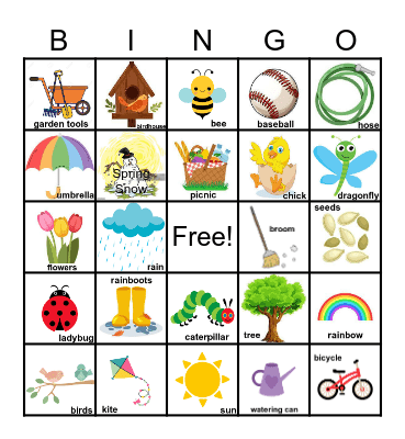 SPRING FLING Bingo Card