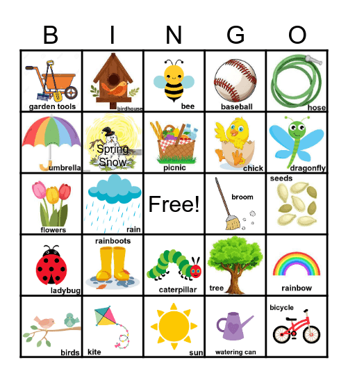 SPRING FLING Bingo Card