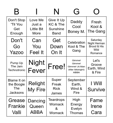MosselDiscoBingo 2025 Bingo Card