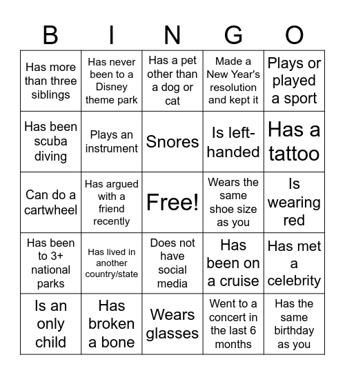 WC Consultant Bingo Card