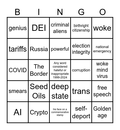 First 100 Days Bingo Card