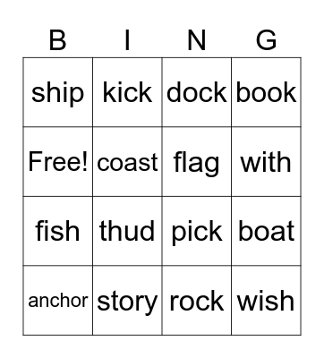 The Story Ship Bingo Card