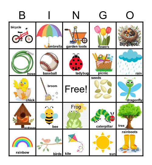 SPRING FLING Bingo Card
