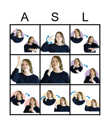 ASL Bingo Family Bingo Card