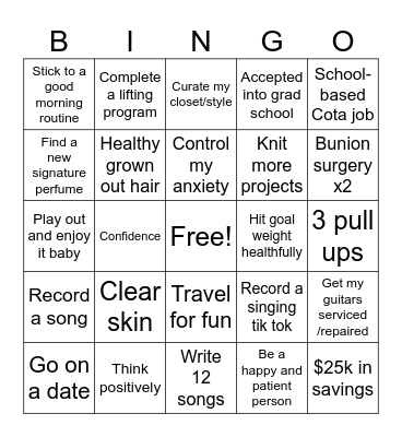2025 Bingo Card