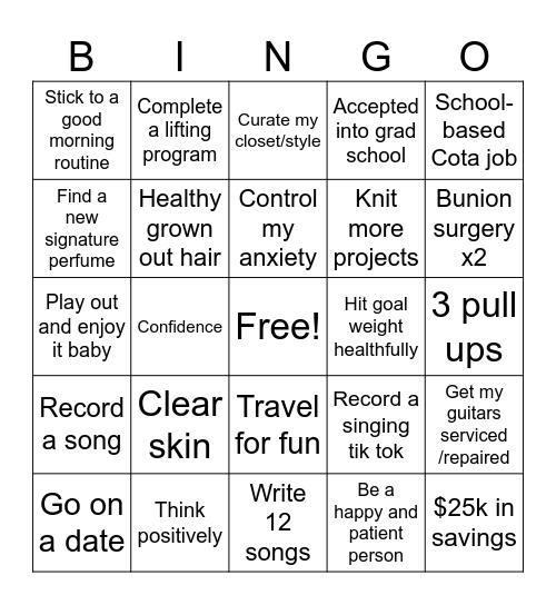 2025 Bingo Card