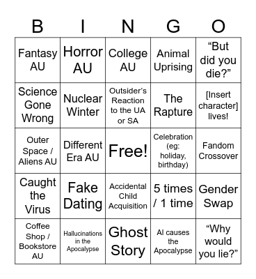 Bingo Card 4 Bingo Card