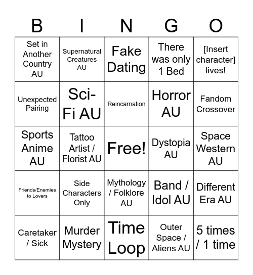 Bingo Card 2 Bingo Card