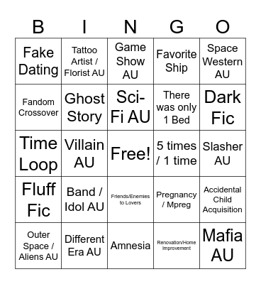 Bingo Card 3 Bingo Card