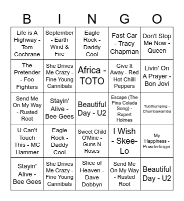Farewell Dan and Shez! Bingo Card