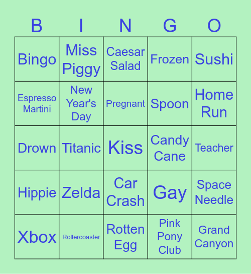 Infinite Craft Bingo Card