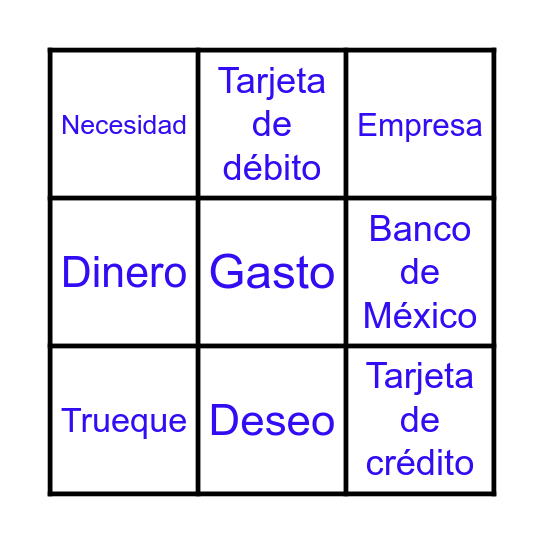 FINANZAS Bingo Card