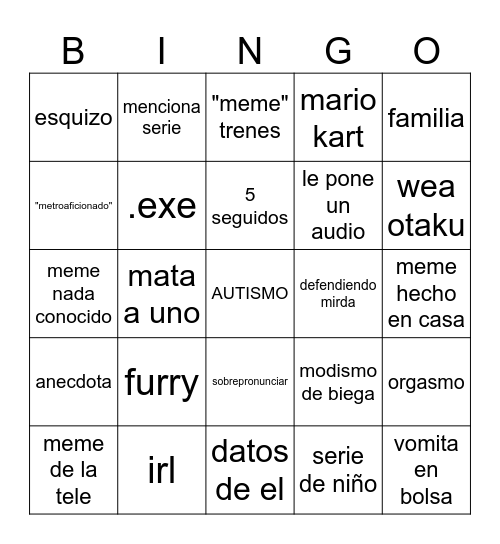 #oscarsotobingo Card