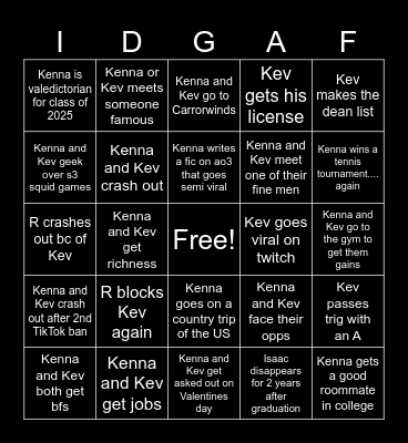 2025 bingo Card